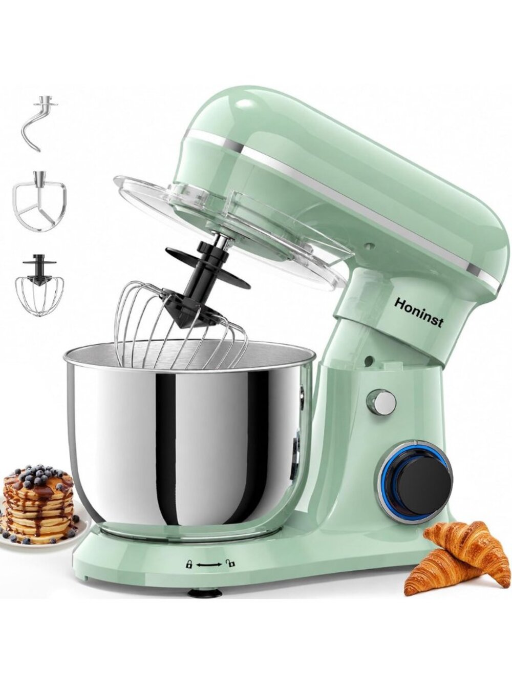 Compact 4QT Electric Stand Mixer - 10-Speed Tilt-Head Kitchen Mixer for Baking